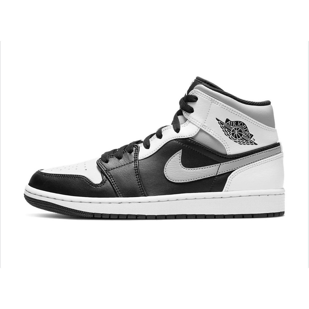 Nike Air Jordan 1 Mid White Shadow Grey 554724-073 Men's Size 8